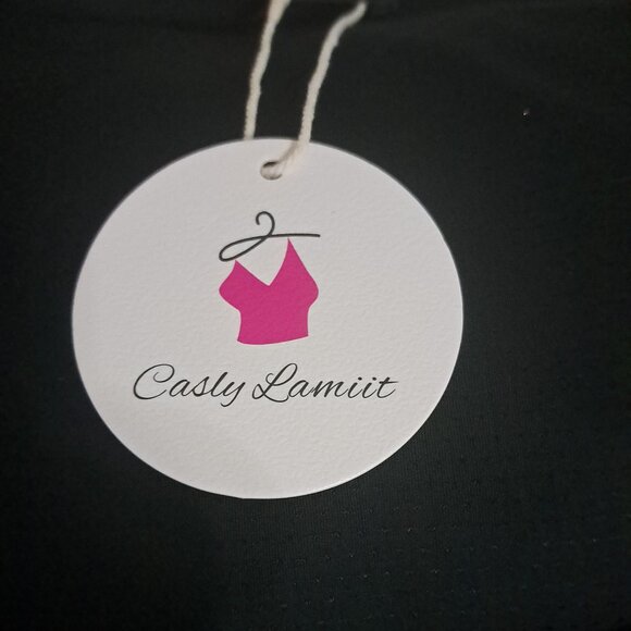 Casly Lamiit Square Neck Mini Dress Y2K Party Club Side Slit Medium NWT - Picture 6 of 9